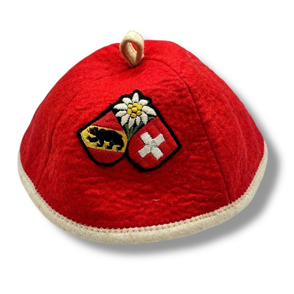 Vintage Swiss Children's  banya sauna hat - 1960s 50s